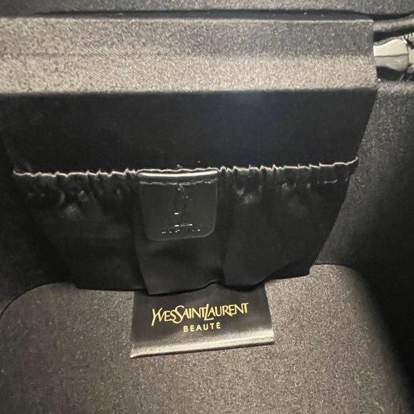 YSL Beauty Makeup Cosmetic Vanity Bag- Gold - Picture 10 of 11